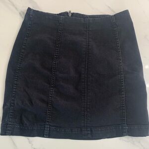 Free people stretchy Black Denim Panel Skirt